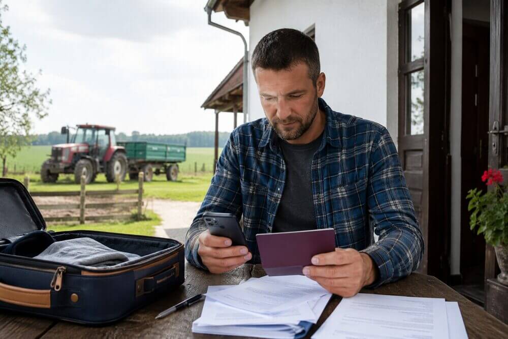 Praca sezonowa za granicą a KRUS – zgłoszenie, dokumenty i skutki